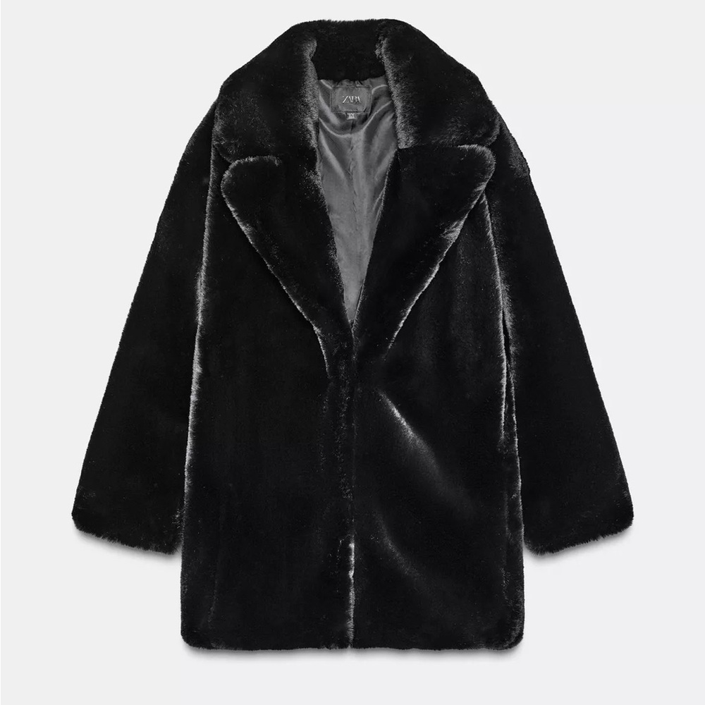 Zara Faux Fur | Black | Size Small *NWOT*